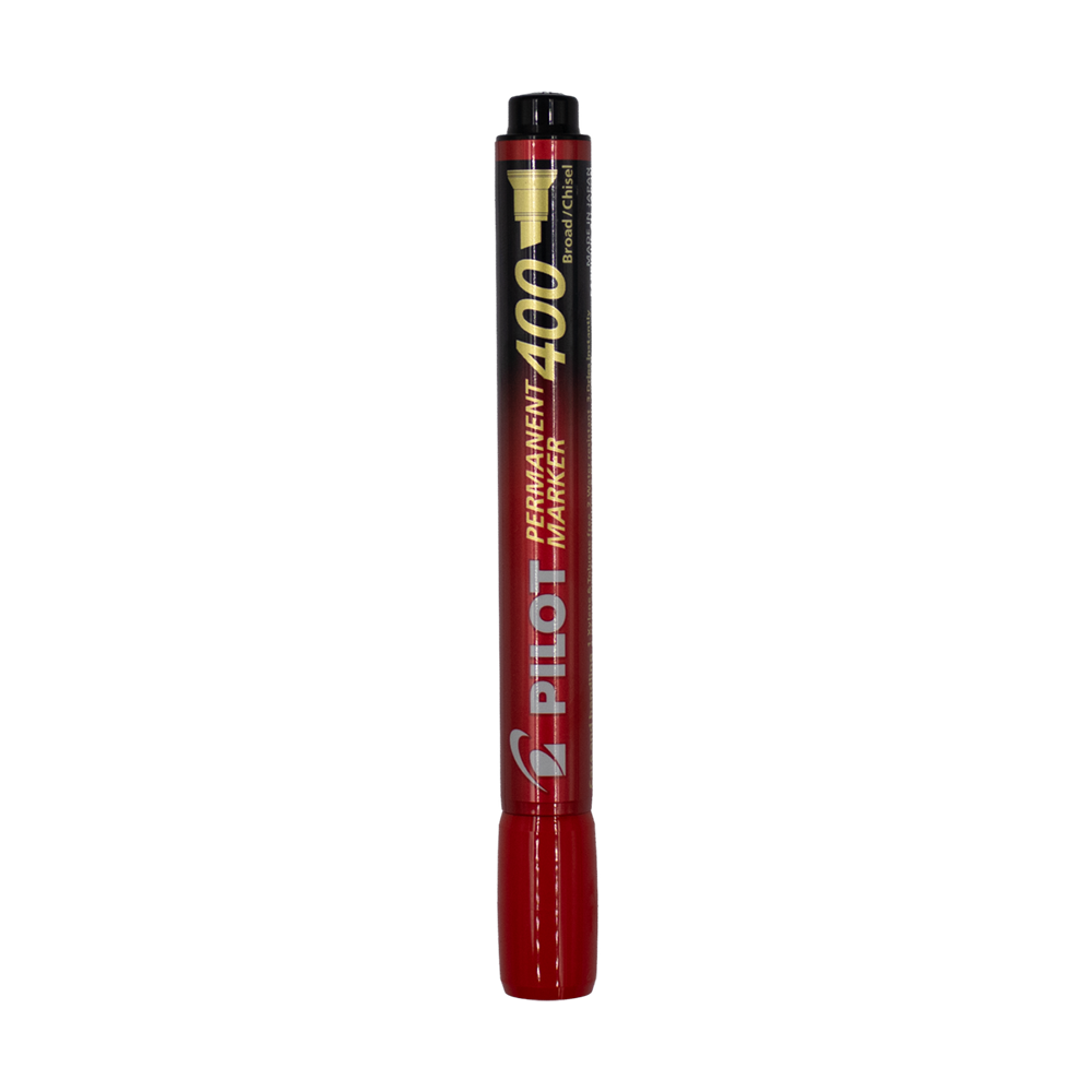 Marqueur permanent rouge 400 Pilot biseautée