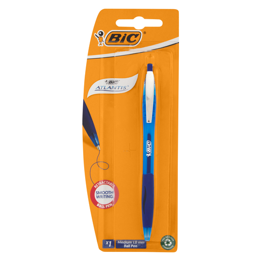 Stylo bille rétractable bleu Bic Atlantis
