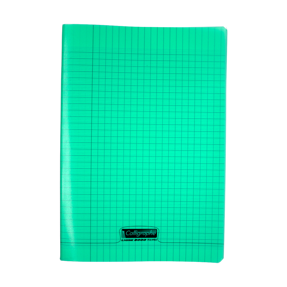 Cahier calligraphe polypro vert A4 192 pages