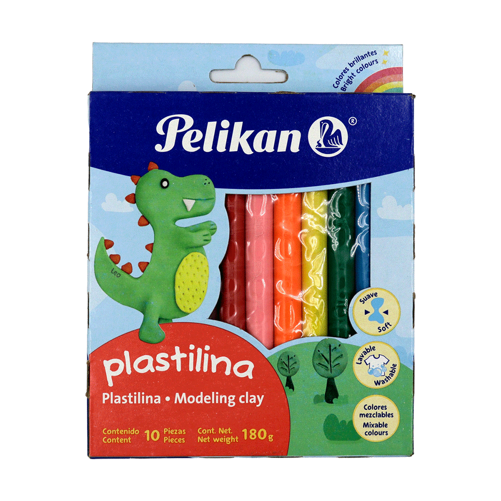 Pâte à modeler 10 couleurs Pelikan R/6700100