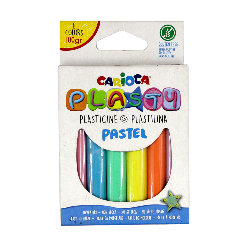 Pâte à modeler pastel Carioca 6 pièces