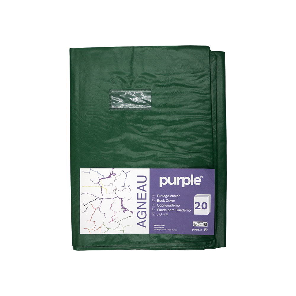 Protège-cahier A4 vert 21×29,7 Office