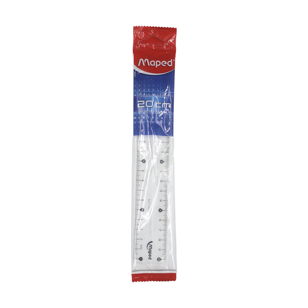 Règle Maped Cristal 20cm double décimètre