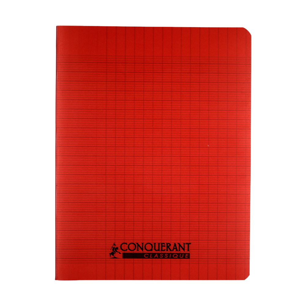 Cahier Conquérant Seyes 96 pages A4 polypro rouge