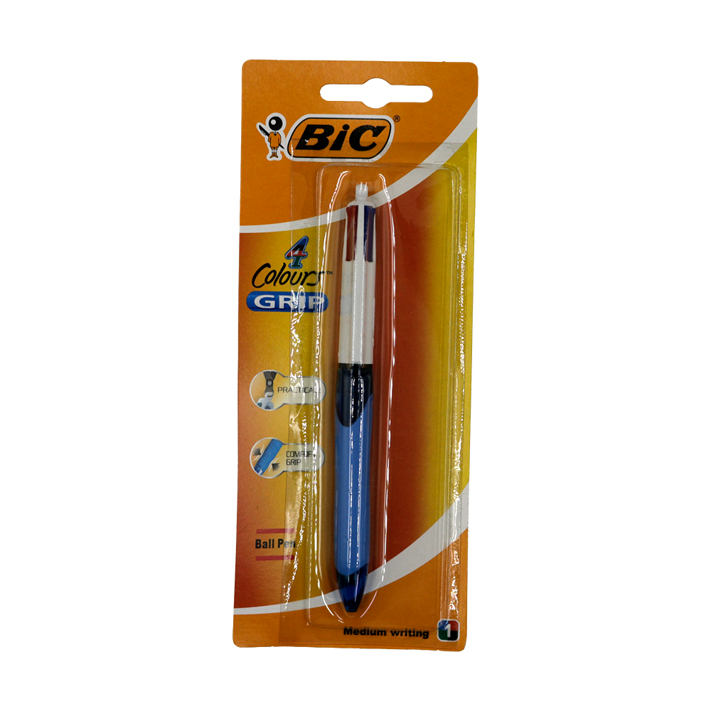 Stylo bille Bic Grip 4 en 1 pointe fine