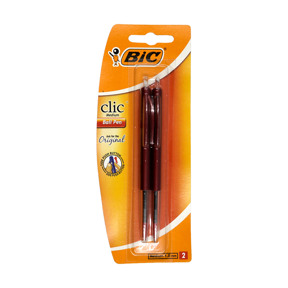 Stylo bille rouge Bic Crystal 2Up 2 pièces