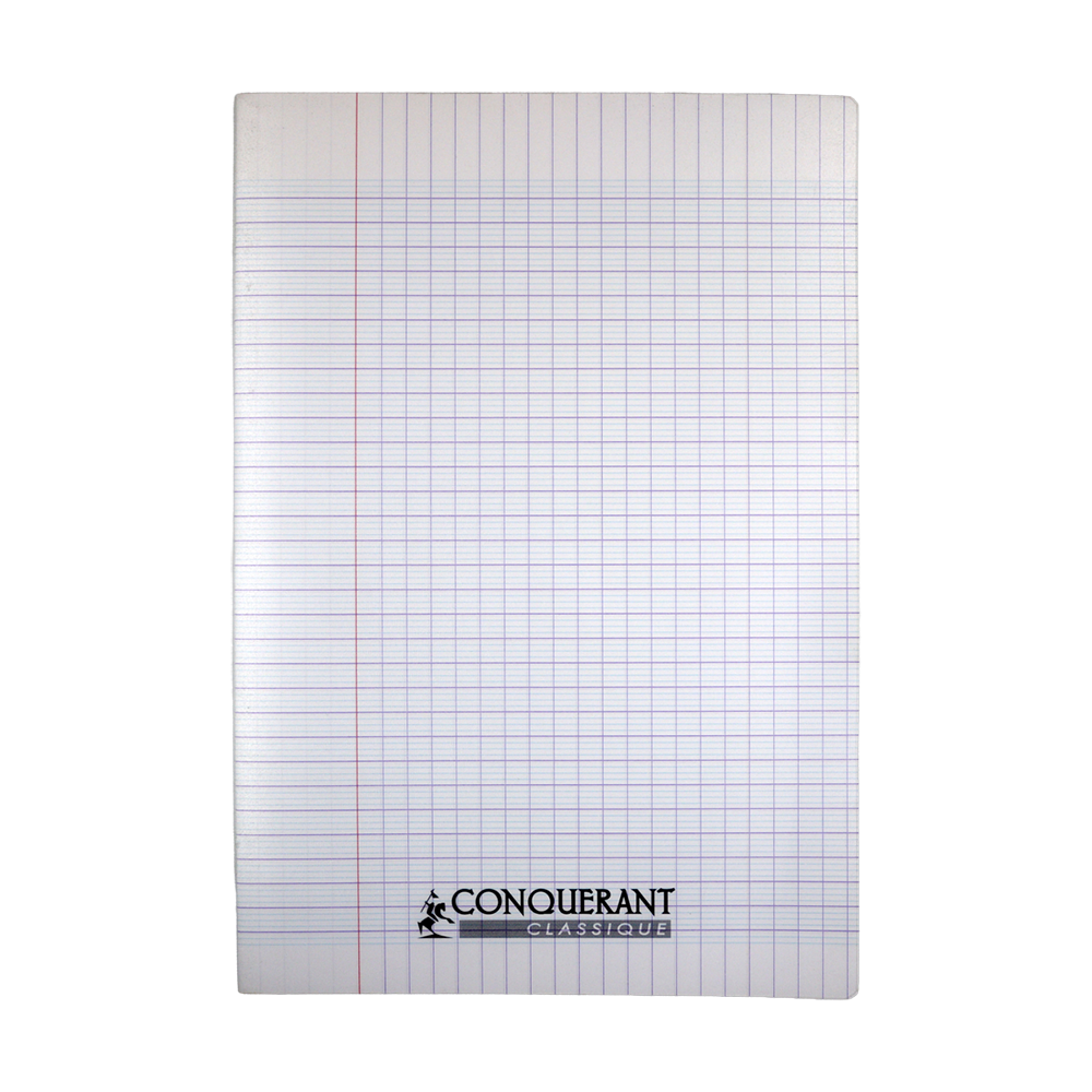 Cahier Conquérant Seyes 96 pages A4 polypro transparent
