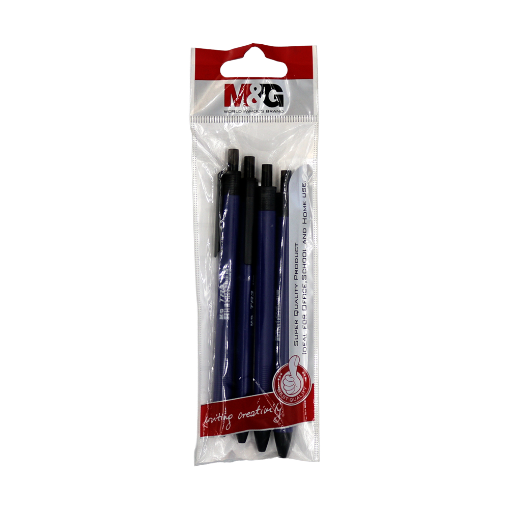 Stylo semi-gel TR3 bleu 0.7mm 4S M&G