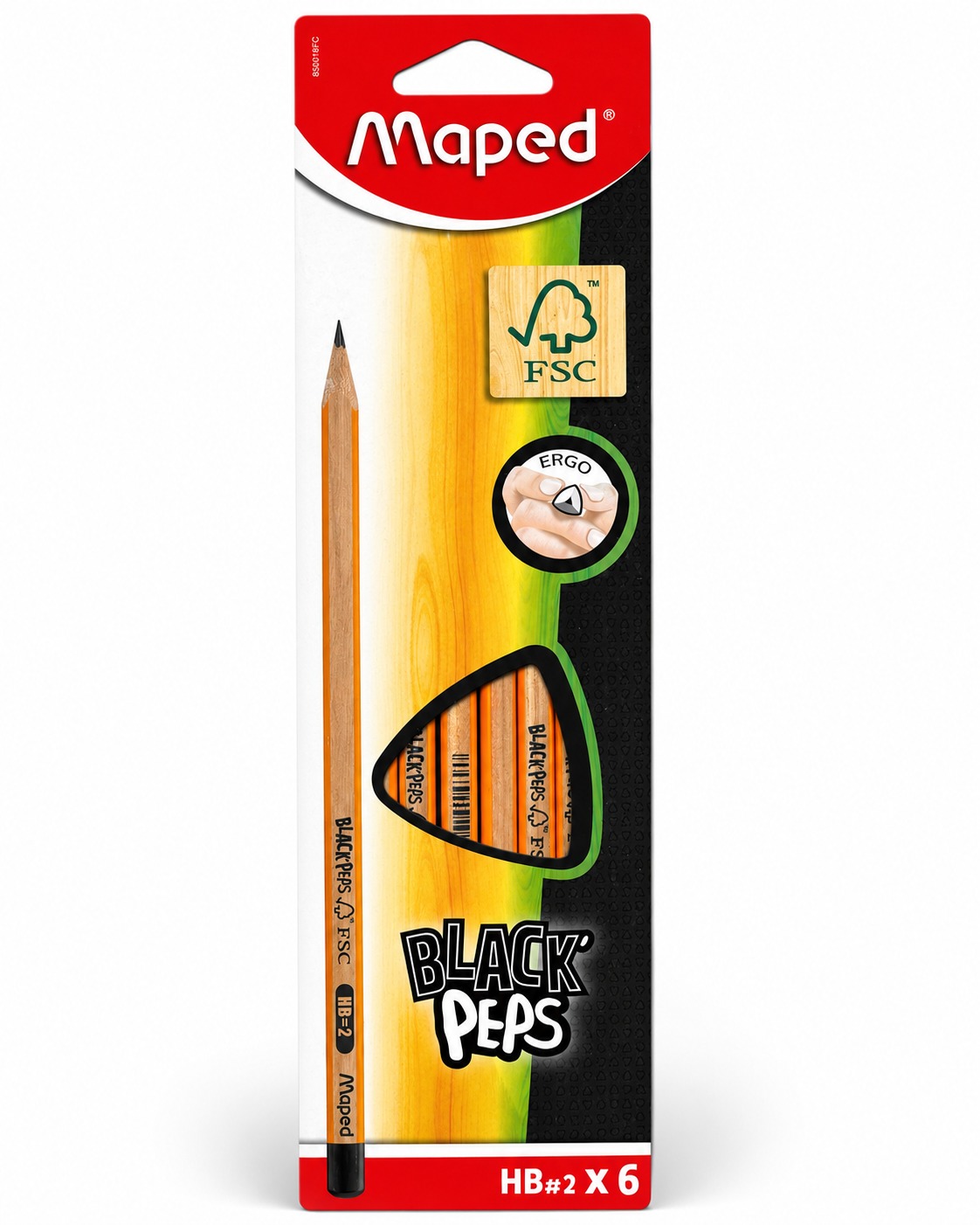 Crayons graphite HB2 Color'Peps lot de 6