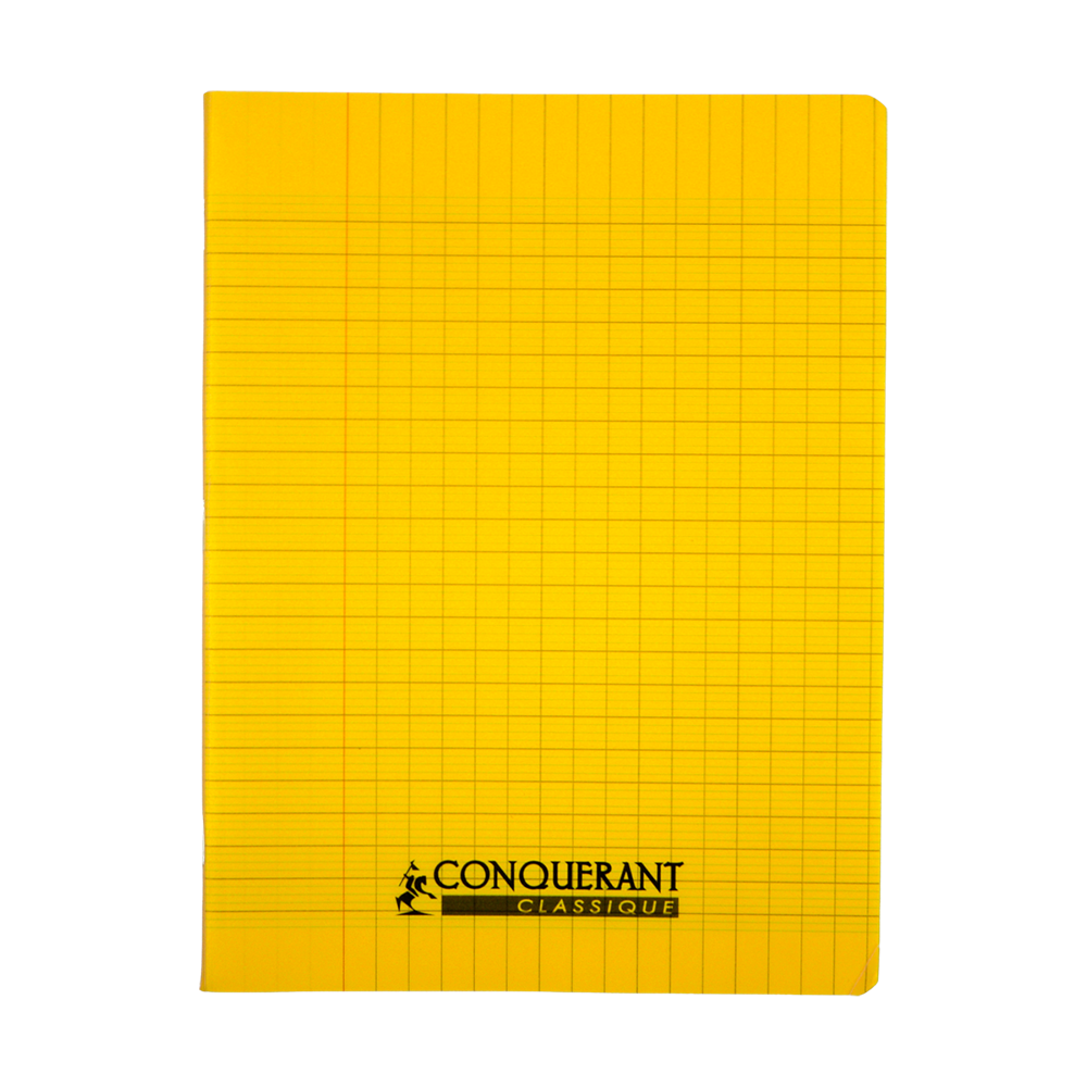 Cahier Conquérant Seyes petit format 96 pages polypro jaune