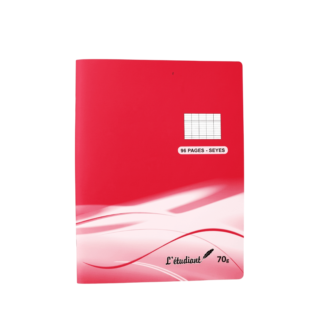 Cahier grand format 24 × 32 cm grands carreaux - 96 pages