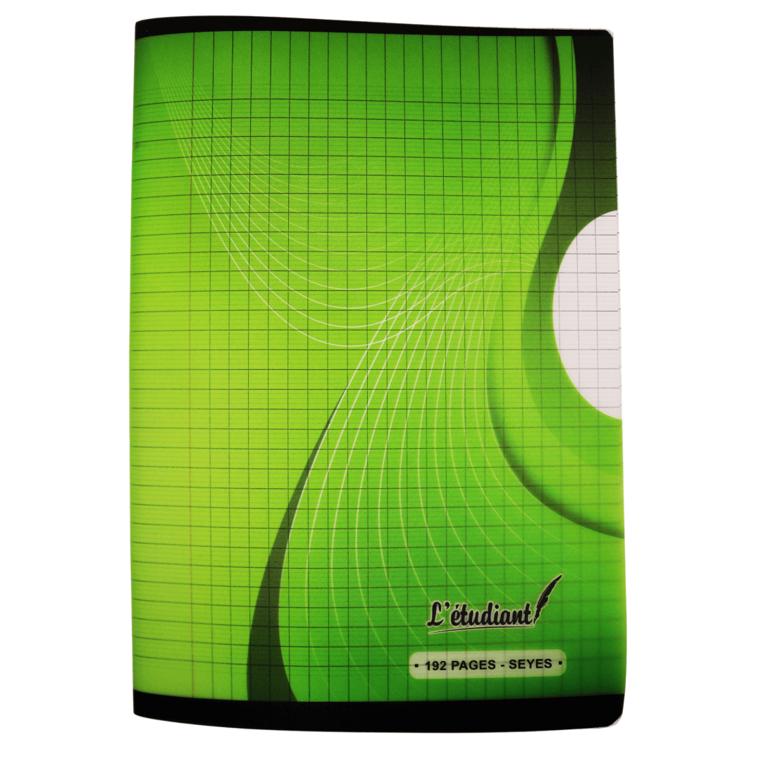 Cahier polypro A4 grands carreaux 192 pages