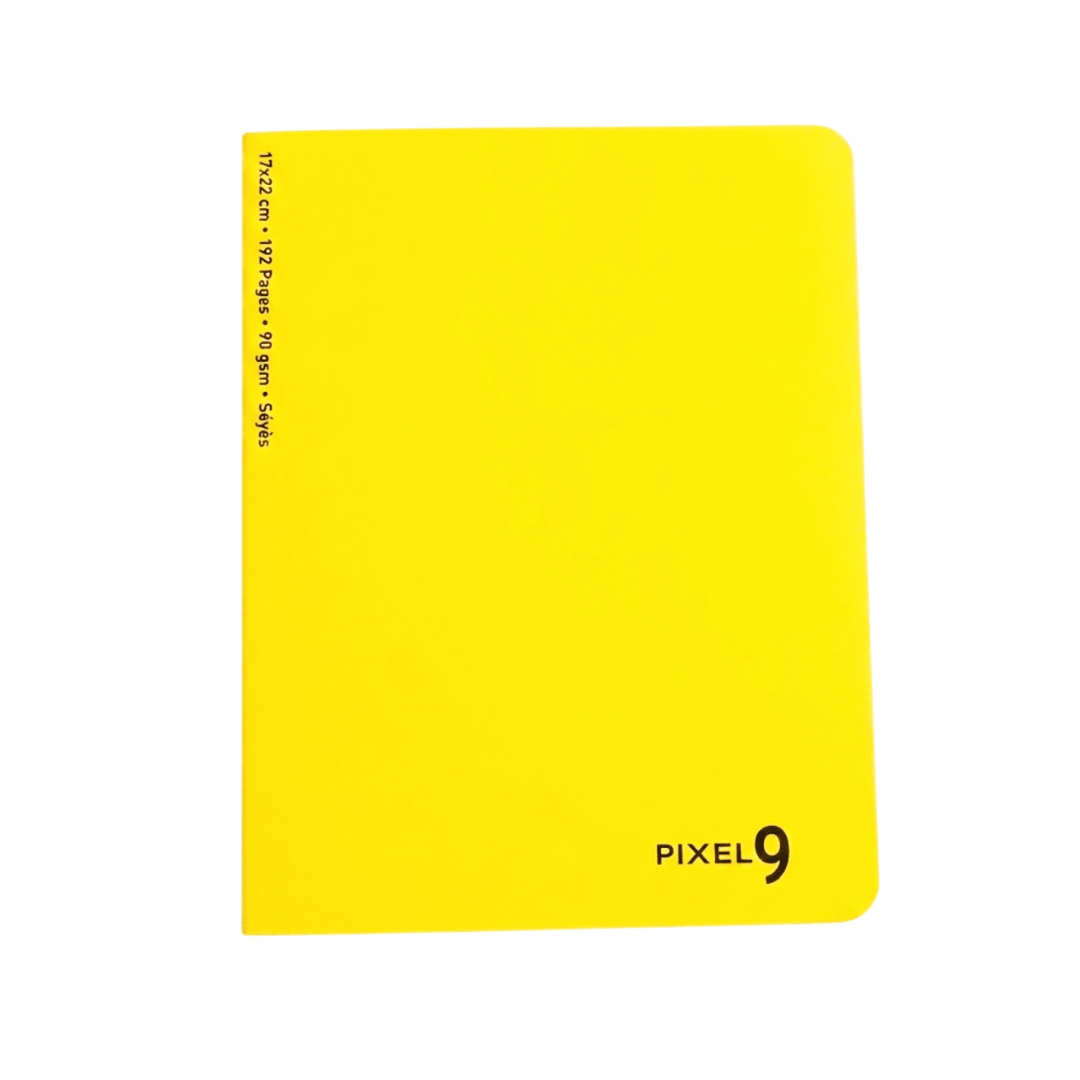 Cahier polypro petit format jaune 192 pages