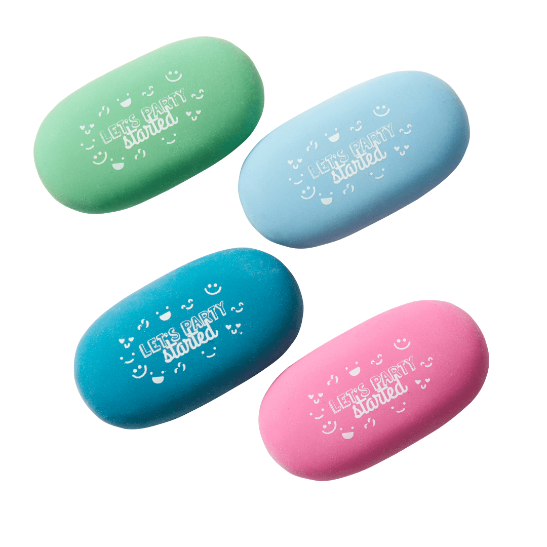 Gomme ovale coloris assortis sans emballage