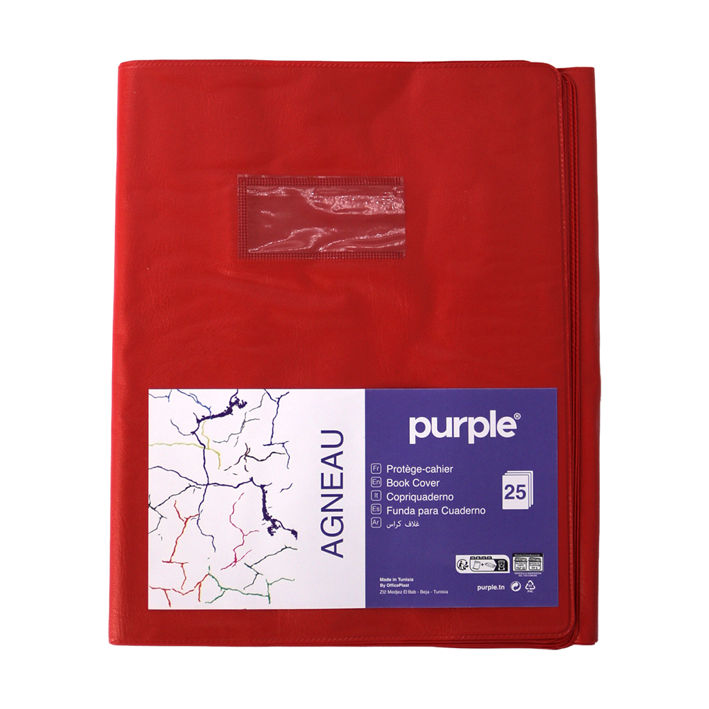 Protège-cahier petit format rouge Office